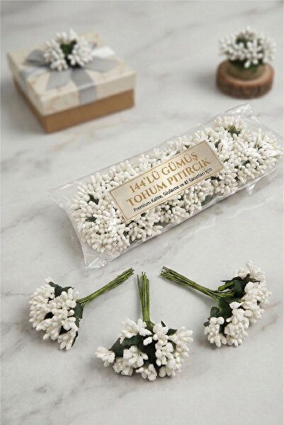 Massaltay بذور زهور صناعية لتزيين حفلات الزفاف من بيتيكيرج سيبسو، عبوة من 144...