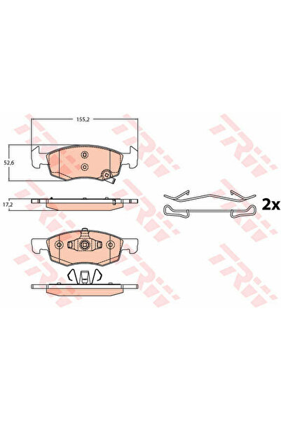 TRW Set de plăcuțe de frână, frână pe disc GDB2099