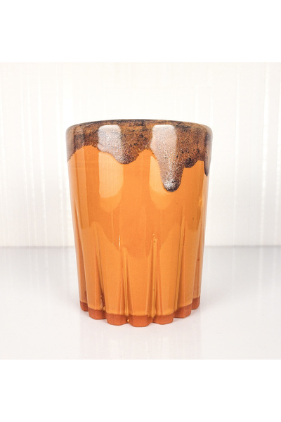 Tyche – Işıltı Serisi El Yapımı Seramik Espresso Bardağı, Kristal Kesimli Detay, 200 ml