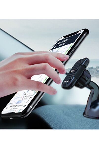 KAKUSİGA KSC-426C Suport Auto Magnetic cu Ventuză Negru Rotire 360° Fixare Pu...