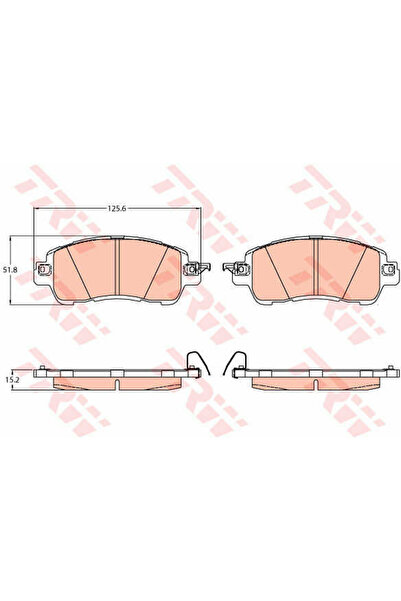 TRW Set de plăcuțe de frână, frână pe disc GDB2122