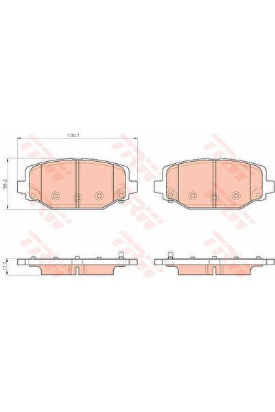 TRW Σετ τακάκια φρένων, δισκόφρενο GDB1936