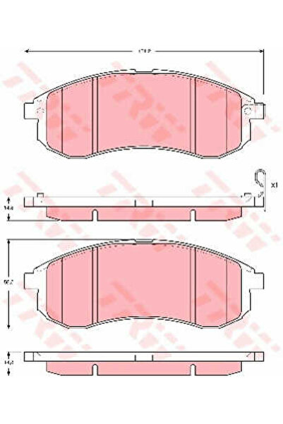 TRW Σετ τακάκια φρένων, δισκόφρενο Gdb3380 Mitsubishi L200