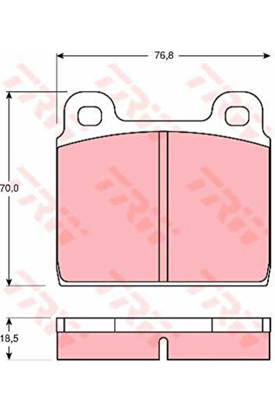 TRW Σετ τακάκια φρένων, δισκόφρενο GDB407