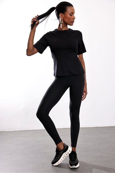 5in1Canpolat Crne udobne tajice 4000