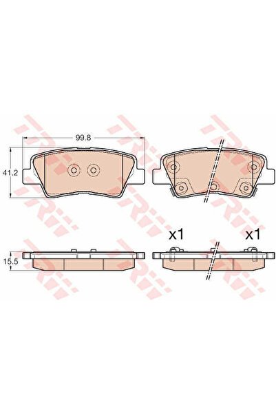 TRW Set plăcuțe de frână, frână pe disc GDB3537
