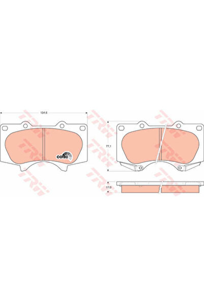 TRW Set plăcuțe de frână, frână cu disc GDB3364