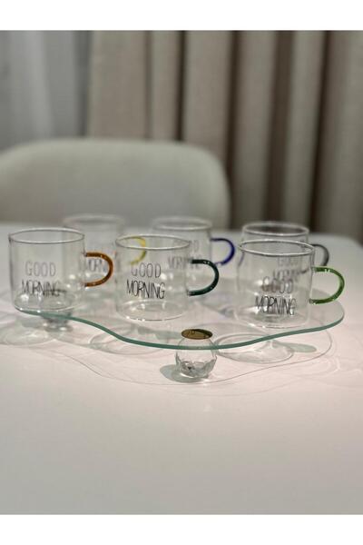 LAVORA 6'lı Renkli Sap Kahve ve Çay Bardağı