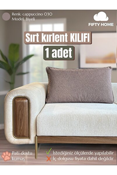 Fifty Home 1 ADET Büyük sırt kırlent KILIFI - sırt minder yastık KILIFI fermu...
