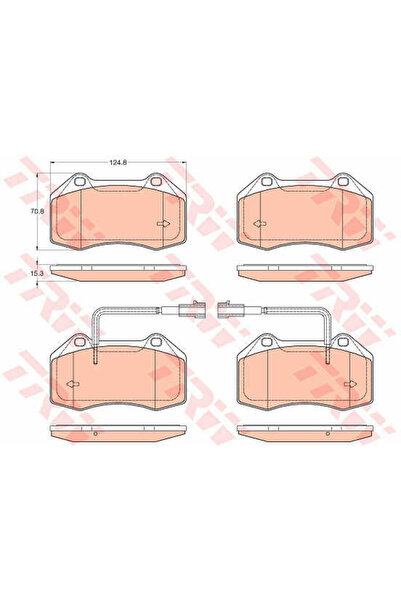 TRW Set plăcuțe de frână, frână pe disc GDB2045