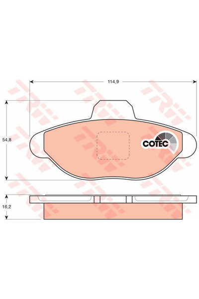 TRW Set Placute Frana,Frana Disc Gdb1099 Fiat Cinquecento/Cinquecento Van