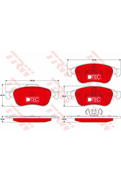 TRW Set plăcuțe de frână, frână cu disc GDB1789DTE