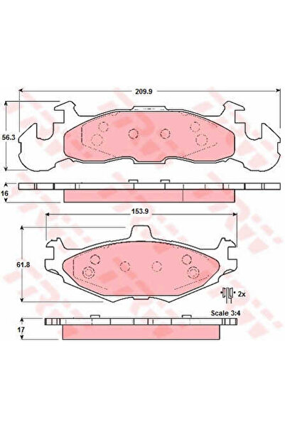TRW Set plăcuțe de frână, frână cu disc GDB4003
