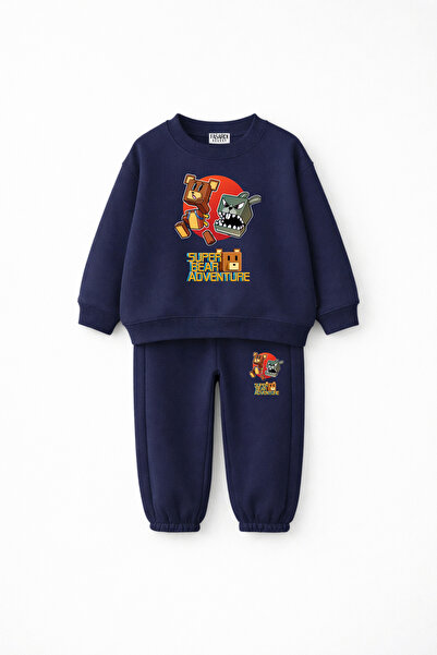 fasardi Set de trening unisex pentru copii Super Bear Adventure, cu imprimeu ...