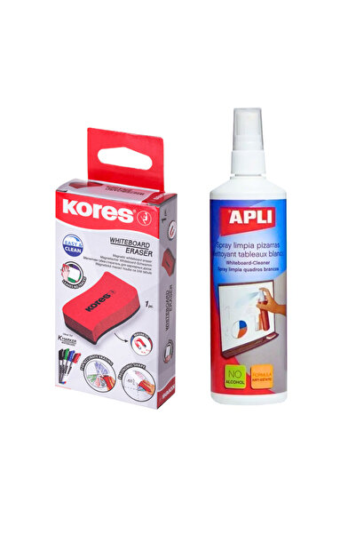 HYVESTO Whiteboard Maintenance Set: Magnetic Sponge + APLI Cleaning Spray, An...