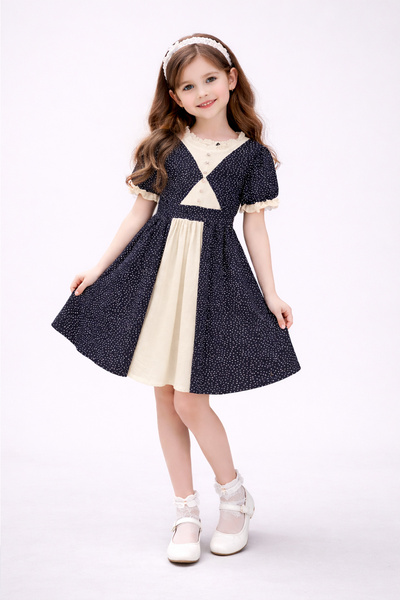 FOR GIRLS StarCharm Polka Panel Girls Dress