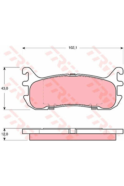 TRW Σετ τακάκια φρένων, δισκόφρενο GDB3319