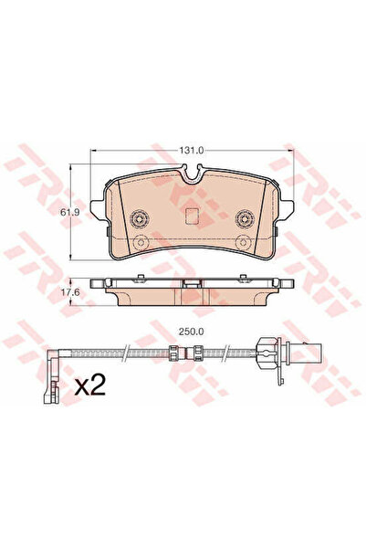 TRW Set plăcuțe de frână, frână pe disc GDB1975