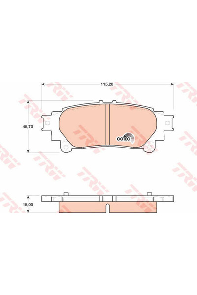 TRW Set plăcuțe de frână, frână cu disc GDB4174