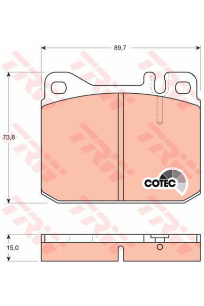 TRW Set plăcuțe de frână, frână pe disc GDB242