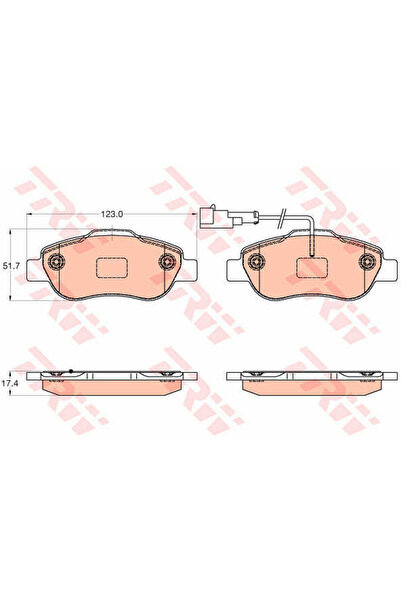 TRW Set plăcuțe de frână, frână pe disc GDB2039