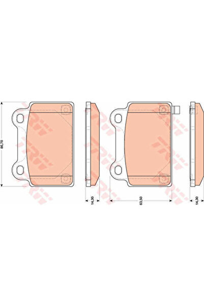 TRW Set plăcuțe de frână, frână cu disc GDB3488