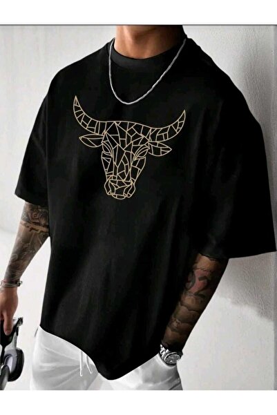 DİVİN New Season Printed Fabric Oversized T-Shirt