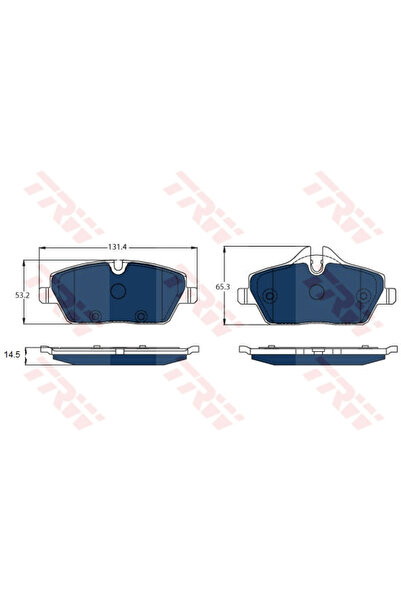 TRW Set plăcuțe de frână, frână cu disc GDB2038BTE