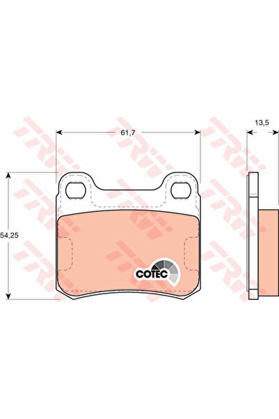 TRW Σετ τακάκια φρένων, δισκόφρενο GDB294