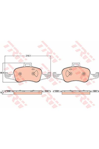 TRW Σετ τακάκια φρένων, δισκόφρενο Gdb2120 Audi Tt/Tt Roadster