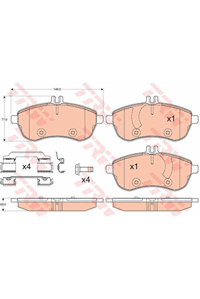 TRW Set plăcuțe de frână, frână cu disc GDB2056