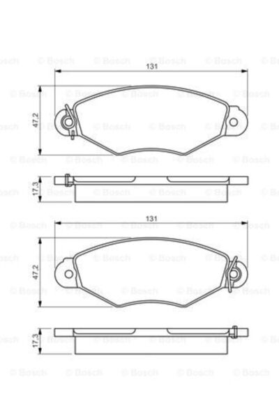 Bosch Σετ τακάκια φρένων, δισκόφρενο 0 986 495 235