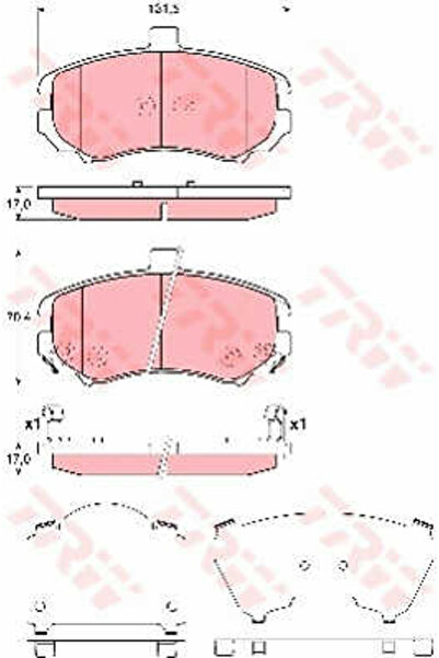TRW Set plăcuțe de frână, frână cu disc GDB3431