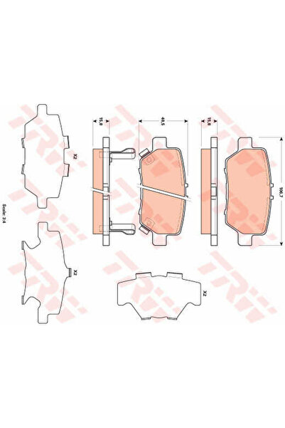TRW Set plăcuțe de frână, frână pe disc GDB3512