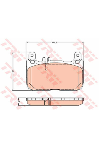 TRW Σετ τακάκια φρένων, δισκόφρενο GDB2118
