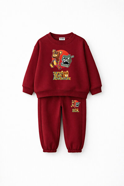 fasardi Super Medved Avantura Super Medved Štampano Oversize kroj Unisex Dječ...