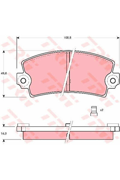 TRW Set of brake pads, disc brake GDB149