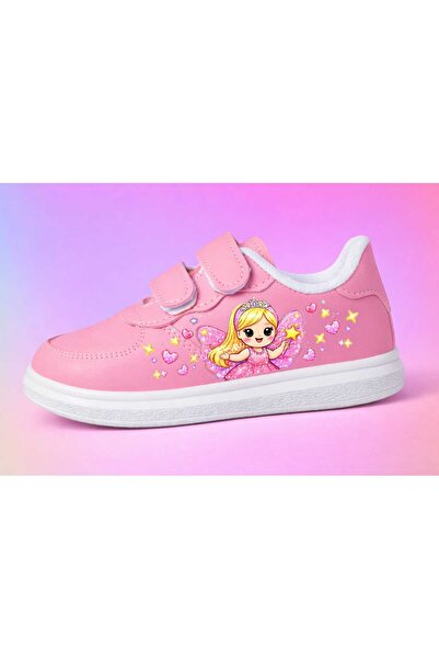 lias desing Pantofi sport pentru copii Tooth Fairy cu imprimeu cu bandă roz s...