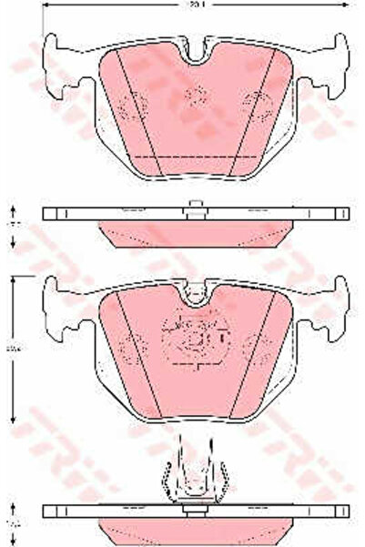 TRW Set plăcuțe de frână, frână pe disc GDB1527