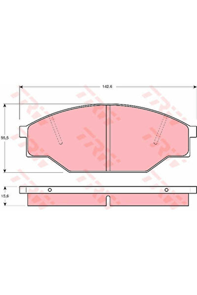 TRW Set de plăcuțe de frână, frână pe disc GDB351