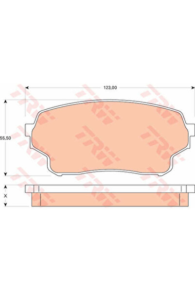 TRW Set plăcuțe de frână, frână pe disc GDB3490