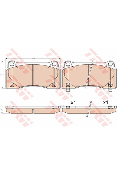 TRW Set plăcuțe de frână, frână pe disc GDB3573
