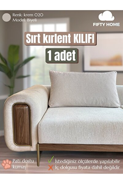 Fifty Home 1 ADET Büyük sırt kırlent KILIFI - sırt minder yastık KILIFI fermu...