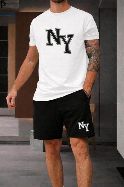 zeag ΑΝΔΡΙΚΟ ΣΕΤ ΣΟΡΤΣ ΚΑΙ ΜΠΛΟΥΖΑΚΙ ΜΕ ΣΤΑΜΠΑ NY