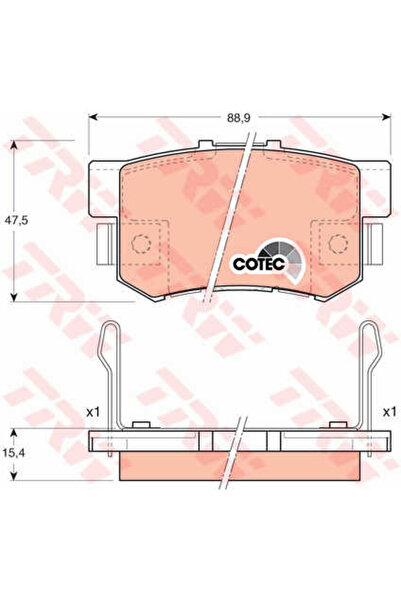 TRW Set de plăcuțe de frână, frână pe disc GDB3154