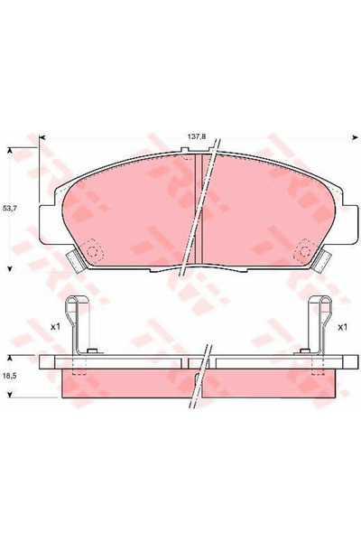 TRW Σετ τακάκια φρένων, δισκόφρενο GDB1061