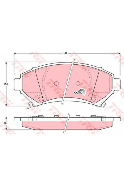 TRW Set Placute Frana,Frana Disc Gdb1308 Buick Park Avenue/Regal/Riviera Cupe...