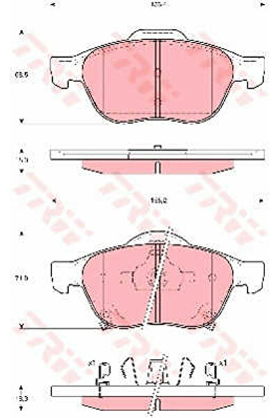 TRW Set plăcuțe de frână, frână cu disc GDB3335