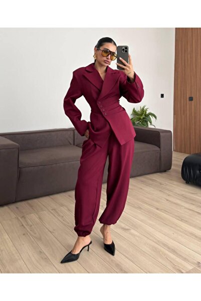 FMN Butik ελαστικό παντελόνι χαλβάρ με σχέδιο καρότο, σχέδιο που εφαρμόζει στ...