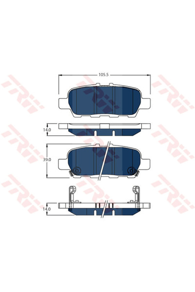 TRW Set plăcuțe de frână, frână cu disc GDB3508BTE